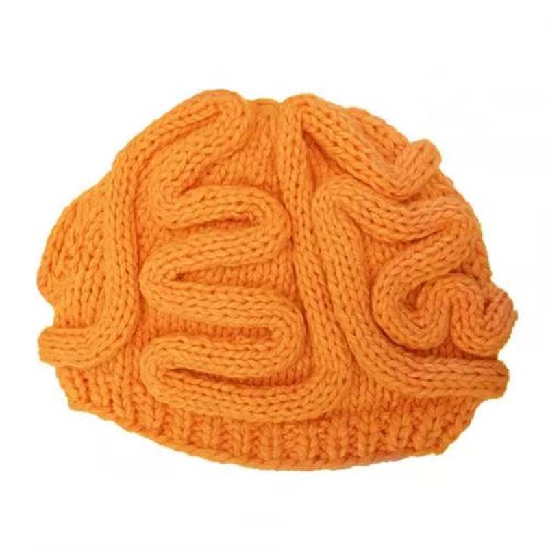 HOT Sales！！！Spoof Horror Brain Knitted Hat Funny Warm Cap Party Headwear Photography Props